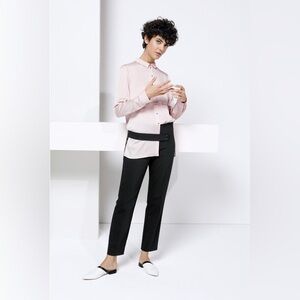 Cop.Copine Amania Straight Leg Trousers in Black Size EU 36 US Small